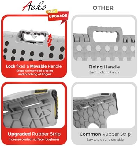 ACKO Folding Step Stool 17.5 Inch, 400 lbs Capacity Foldable Stools, Gray - Image 3