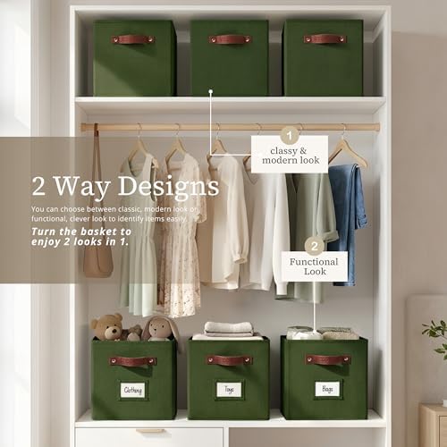DECOMOMO Storage Bins, Cube Storage Bin with Labels - Image 4
