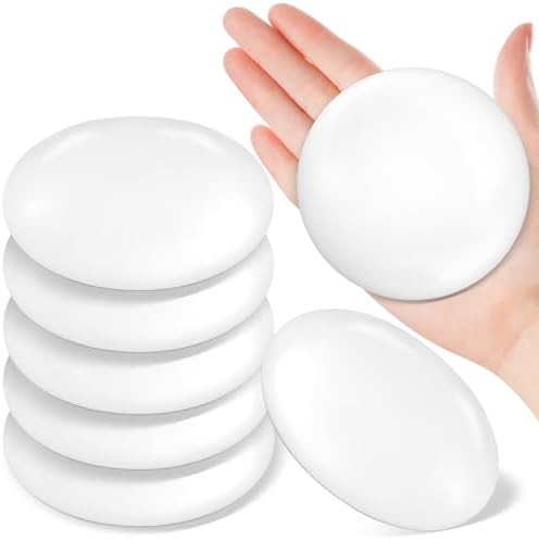 JZWBLILY White 3.15" Large Door Knob Wall Protector, Self Adhesive 6 Pack by JZWBLILY