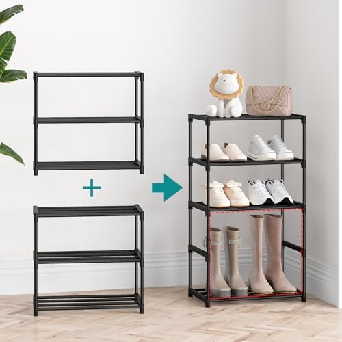 Autonomier 3 Tier Extra Small Shoe Rack (16.3" Wide), Lightweight Shelf - Image 4