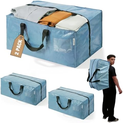 WORKPRO 2 Pack Extra Large Moving Bags with Backpack Straps & Handles by WORKPRO