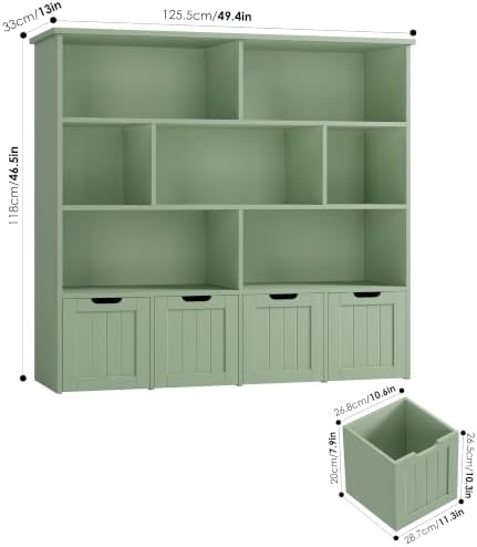 FINETONES Toy Storage Organizer with Movable Drawer Toy Organizer for Kids - Image 2