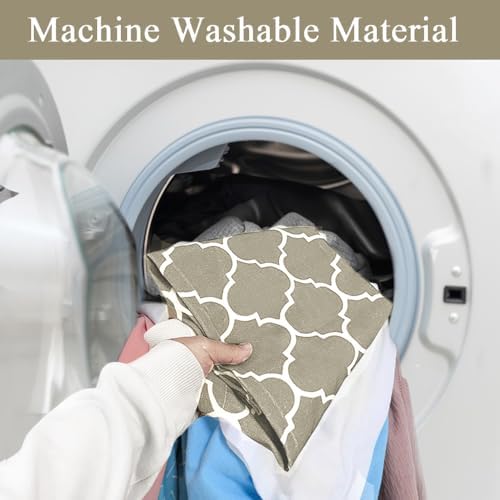 Plastic Bag Holder, Washable Grocery Bag Holder for Plastic Bags, Strong Plastic Bag Storage Dispenser with Hanging Loop, Wall Mount Trash Bag Dispenser for Home Kitchen Cabinet (Beige) - Image 5