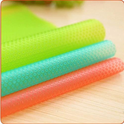 Aiosscd 7 PCS Shelf Mats Refrigerator Liners Washable Refrigerator Pads Fridge Mats Drawer Placemats Home Kitchen Gadgets Accessories Organization for Top Freezer(2green+2pink+3blue) (Pack of 2) - Image 6