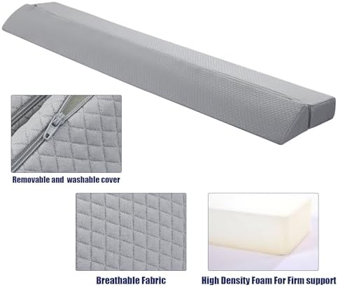 HOMBYS Wedge Pillow Headboard for Bed Gap,Foldable Bed Wedge Gap Filler Queen Size,Matterss Gap Filler,Multi Functional Bed Crack Pillow, Fill The Gap (0-7") Between Your Headboard and Mattress - Image 3