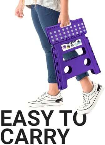 Delxo Folding Step Stool 13 Inch,300 Lbs Step Stool for Adults Purple - Image 7
