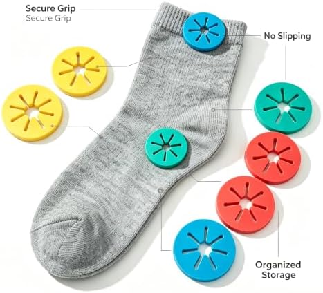 Cooplay Sock Holders Stockings Ring Clip Locks Washing Sorters Organizer Tool for House (30) - Image 3