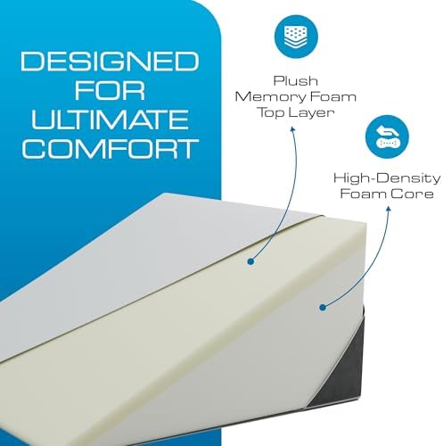 Kolbs Bed Wedge Pillow for Sleep Apnea, FSA Eligible Acid Reflux, and Back Pain Relief, with Chic Jacquard Cover - Headboard Wedges for Sleeping (Standard Wedge 12" Height) - Image 3
