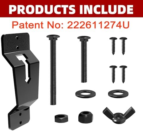 Wall Mount Spare Tire Carrier Mount for Trailer Spare Tire Mount for Utility Trailer Enclosed Trailer Accessories Spare Tire Holder, Wheel Bracket Rack for Enclosed Trailer(Black) - Image 3