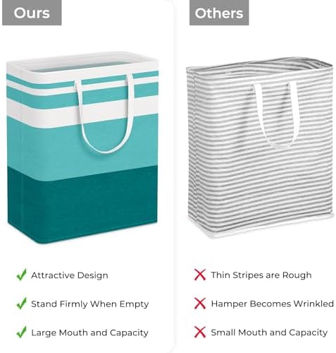 HomeHacks 2 Pack Large Laundry Baskets, Laundry Hampers Bags (Green 125Lx2) - Image 3