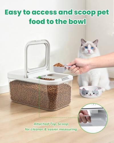 TBMax Pet Dog Cat Food Storage Container 6 Lbs with Airtight Flip-up Lid - Image 3