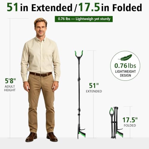 Extra Long Grabber Reacher Tool 51 Inch, Grabbers for Seniors - Image 6
