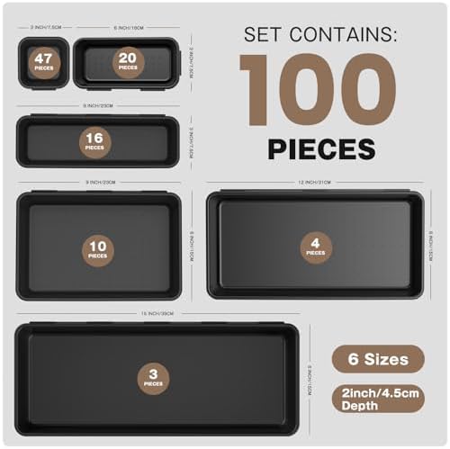A-LuGei 【 】 Tool Box Organizer Tray Set Drawer Organizer Divider - Image 3