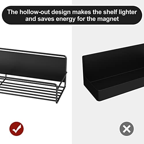 Mystozer Metal Magnetic Spice Rack for Refrigerator Black, 2 Pack - Image 3