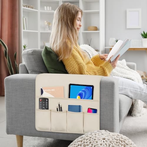 Remote Control Holder for Armchair Caddy, Remote Holder with 5 Pockets - Image 3