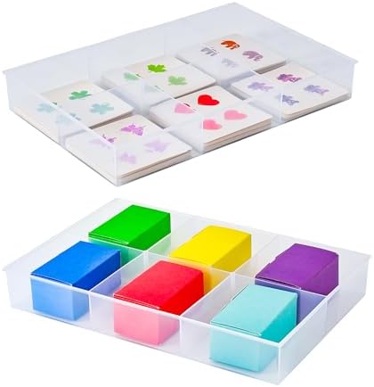 2 Pack Fixed 6 Grids Clear Plastic Organizer Sorting Tray by BangQiao