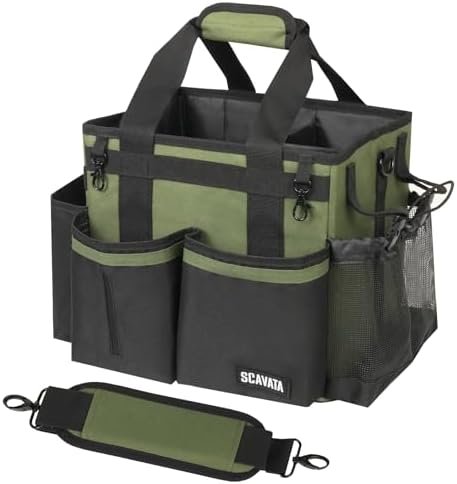 SCAVATA Compact Wearable Cleaning Caddy with Handle & Shoulder Straps by Tidyyourlife
