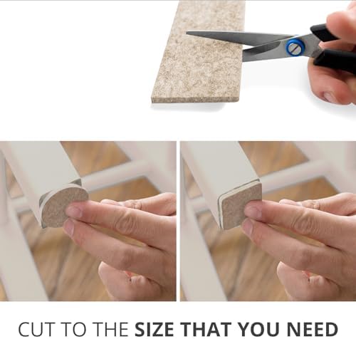 X-Protector Felt Furniture Pads - 20 PCS 6 x 1/2" - Premium Felt Strips - Image 4