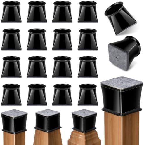 Ansible 24 Pcs Chair Leg Floor Protectors Square by Ansible