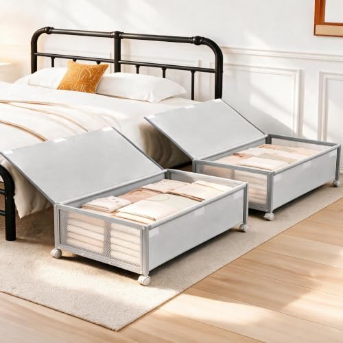 Fokyfok 2Pack Under Bed Storage Containers,10 inch Height,31 inch Long by Fokyfok