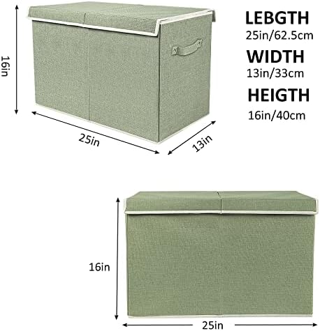 Large Toy Box Chest Storage with Lid, Collapsible Kids Toy Storage Box Bin - Image 4