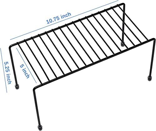 SIBAO Kitchen Shelves, Cabinet Organization Mini Storage Shelf, Storage Rack Organizer for Kitchen, Fridge, Cabinet, Bathroom (Black 4) - Image 6