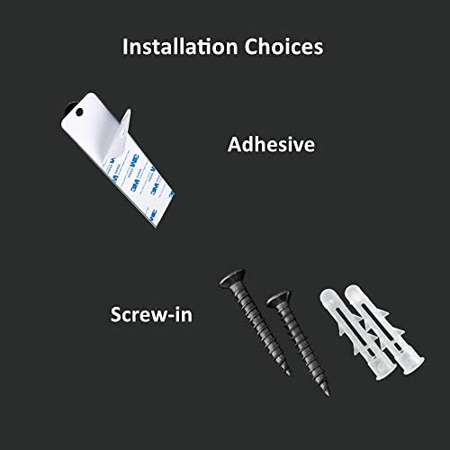 Small Coat Rack Wall Mounted, Black Coat Hooks Adhesive & Screw in, Stainless Steel Wall Hooks for Hanging Hat Towels Clothes, Metal Hook Rail with 4 Round Hangers - Image 3