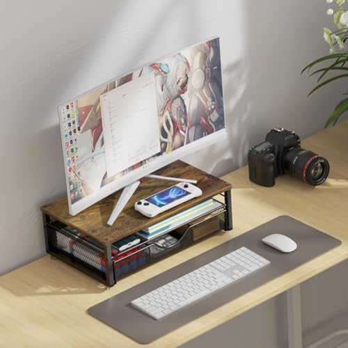 gianotter Computer Monitor Stand Riser with Drawer - Image 3