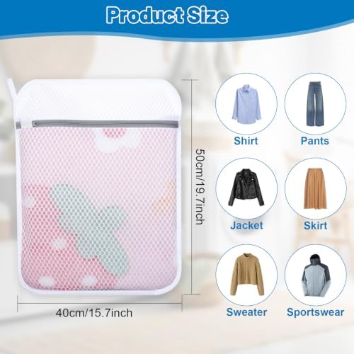 4-Pack Durable Honeycomb Mesh Laundry Bags for Delicates, 16 x 20 Inches - Image 2