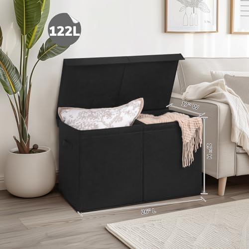 INDRESSME 122L Large Toy Storage Box with Lid Divider Kids Organizer Bin - Image 4