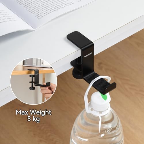 aceyoon Foldable Headphone Stand for Desk, Aluminum Headset Stand Clamp Hook Under Desk Space Save Mount, Headset Holder for Gaming Headphone (Single Foldable Stand) - Image 4