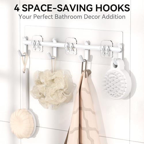 YASONIC Shower Caddy Adhesive, Rustproof Shower Shelves for Inside Shower - Image 4
