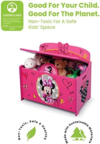 Delta Children Deluxe Toy Box, Disney Minnie Mouse - Image 3