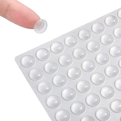 Silicone 200 Pcs Cabinet Door Bumpers Round, Self Adhesive Bumpers by QUEENTI