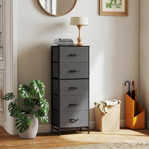 Sweetcrispy 5 Storage Drawer Bedroom Dresser, Tall Dresser for Organizer - Image 2
