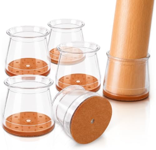 24 Pack Chair Leg Floor Protectors, Chair Leg Caps Round M by Unknown