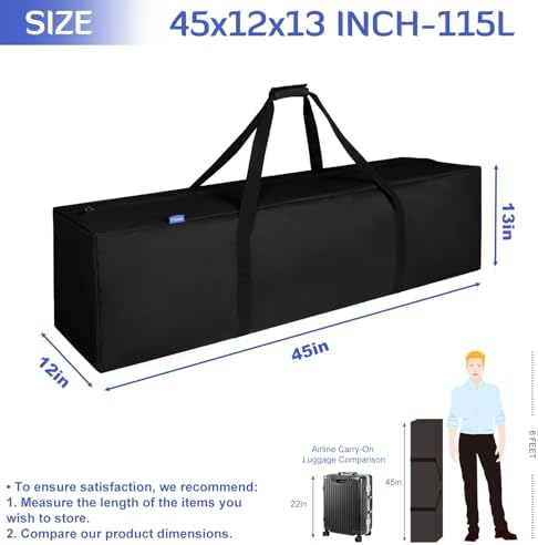 INFANZIA 45in Large Travel Duffel Bag, 600D Water Resistant Foldable, 2PC - Image 2
