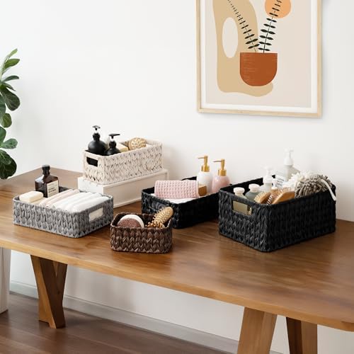 GRANNY SAYS Wicker Baskets for Shelves, Large Black Baskets for Organizing - Image 5