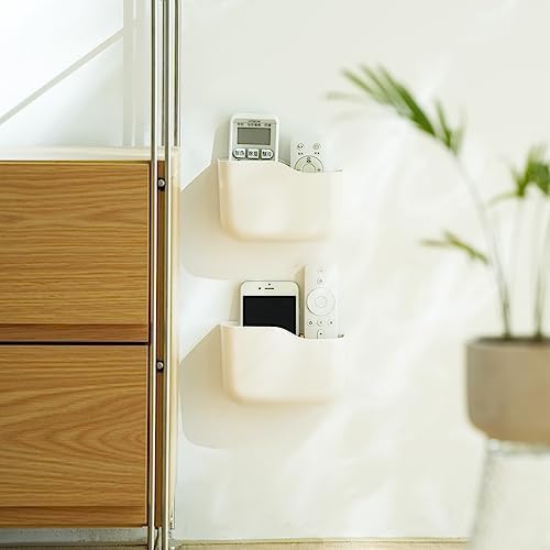SUNFICON Wall Mount Remote Holder TV FAN Remote Control Holder Bedside Caddy Wall Organizer Phone Holder for Office Adhesive Media Player Controller Holder Box Tray Home Desk Nightstand 3 PACK WHITE - Image 6