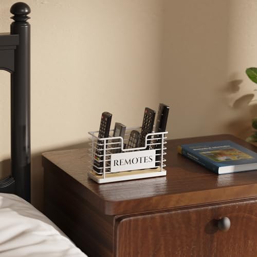 Remote Control Holder, 5-Slot TV Remote Holder Wall Mount, Universal Remote Caddy Large Size Design for Wall Table Living Room Bedroom, Easy Installation, White - Image 6