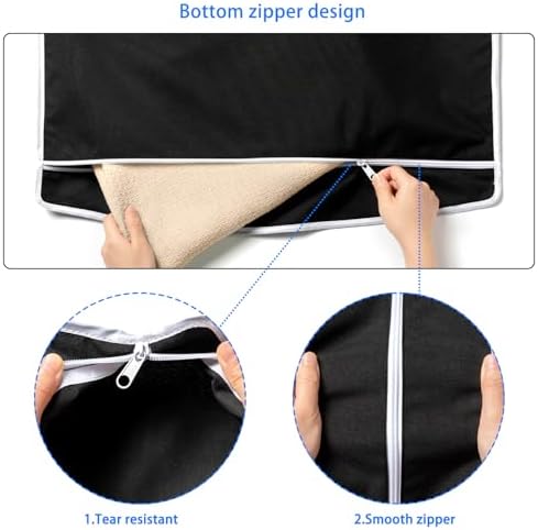 ANSTROUT XL Hanging Laundry Hamper Bags, Door Laundry Hamper with 2 Types of Hooks for Dirty Clothes, Save Bathroom Space Size:36.5x 22 Inch Hanging Laundry Storage Bag (Black) - Image 6