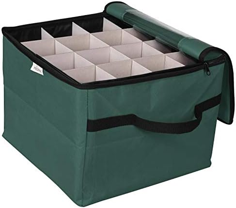 ProPik Christmas Ornament Storage Box, Organizer Holds Up to 48 Xmas Balls with 3 Separate Removable Trays, Container has Dividers to Organize Holiday Tree Ornaments (Green) - Image 5