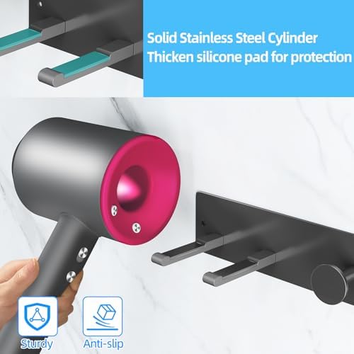 XIGOO Self Adhesive Hair Dryer Holder Wall Mounted - Image 3