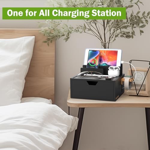 Pezin & Hulin Charging Station Dock with Charger HUB and Cables-Black - Image 5