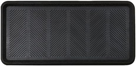 Rubber Boot Tray - Black 16x32 inch Large Waterproof Shoe Tray by Unknown