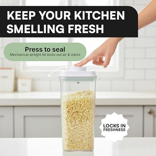 Bop Top Airtight Food Storage Containers | Pop-Top Lid | 10.5 Cups / 84 Oz - Image 7