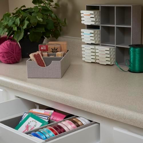 Household Essentials Grey 727-1 Deep 3 Section Drawer Organizer Box for Storage | 12 in x 6.13 in x 3.13 - Image 4