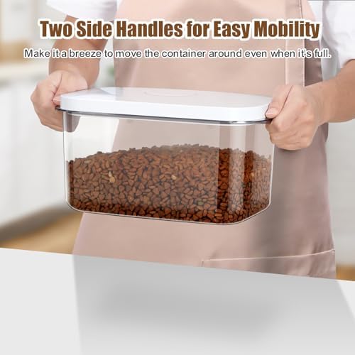 TBMax Dog Cat Food Storage Container 6-8 Lbs with Easy-Carrying Handles, Stackable Pet Food Dog Treat Container with Pop Up Lids, Airtight Food Storage Bin for Kitchen Organization - Image 6