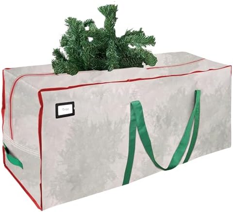 Cosy Family 7.5 ft Christmas Tree Storage Bag - Durable Heavy Duty Extra Large Artificial Xmas Holiday Tree Bag with Reinforced Handles and Dual Zippers Wide Opening - Clear by Cosy+Family