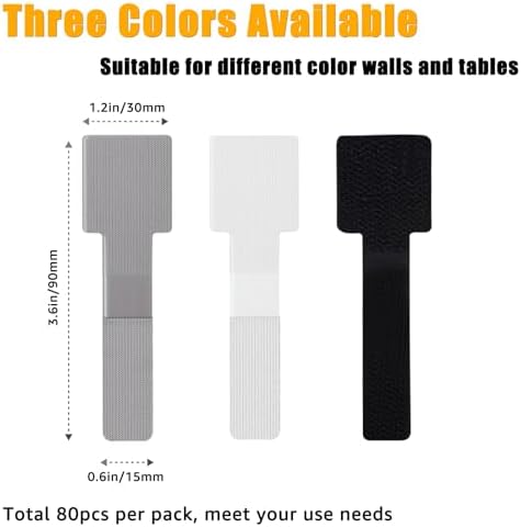 80PCS Hook and Loop Cable Straps, Cable Management Under Desk - Image 5